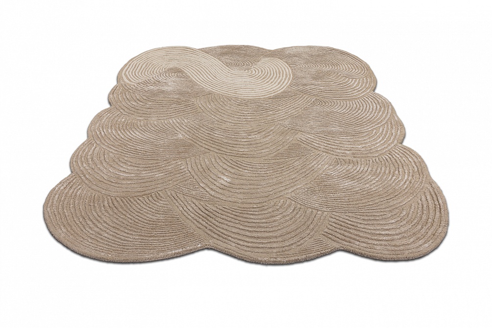 Индийский ковер из шерсти и эвкалиптового шёлка «VELVET MIRAGE» SYNC NEUTRAL 2