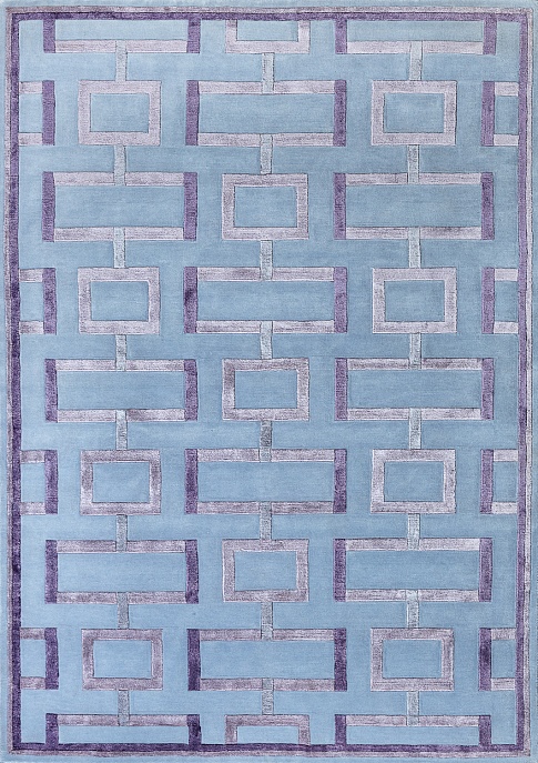 Индийский ковер из шерсти и арт-шёлка «RUSSEL SQUARE» TOPIARY-VIOL