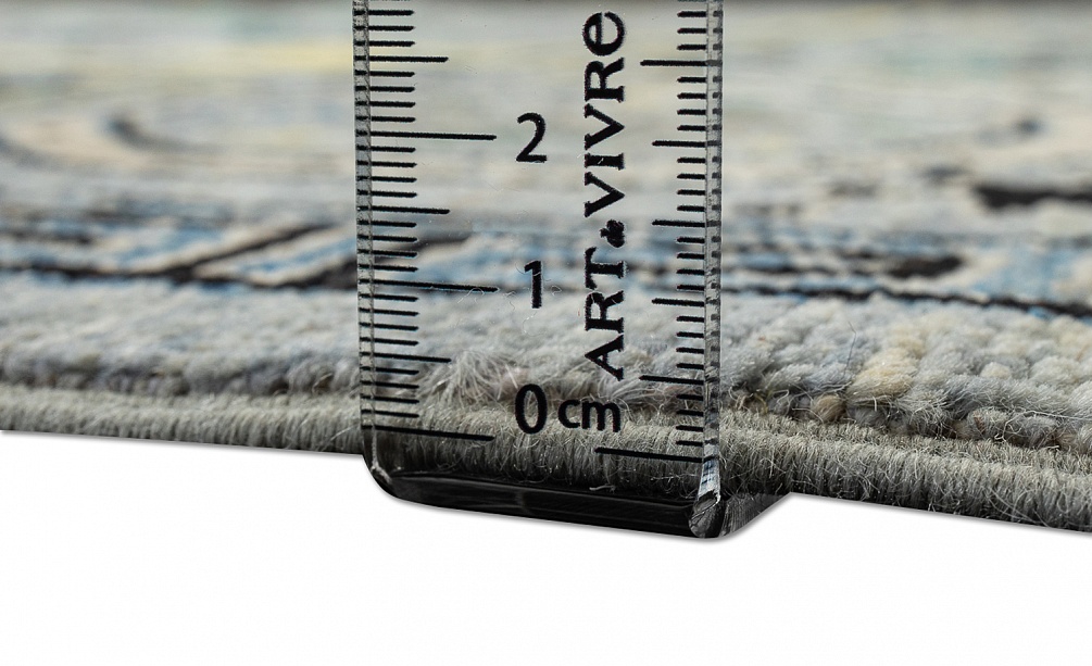 Пакистанский ковер из шерсти «MORRIS A/B 10/10» B129565-GRY-YEL