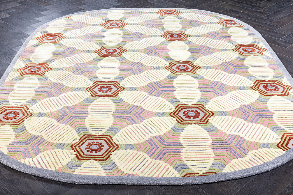 Индийский ковёр из арт-шёлка и шерсти «IRREGULAR» TOP-9057-CHIC-CHIC