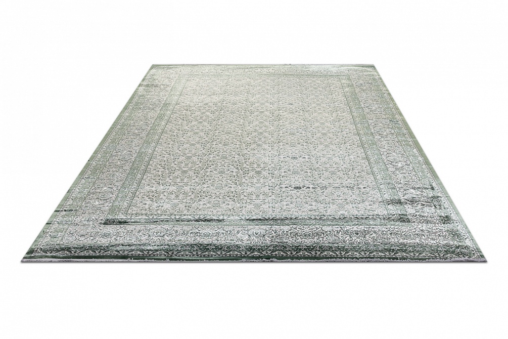 Турецкий ковер из эвкалиптового шёлка и акрила «VERSAİLLES PALACE» 6895B-CRE-GRN 2