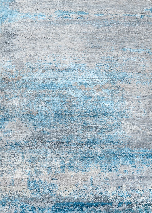 Индийский ковер из шерсти и шёлка «WEST HOLLYWOOD» PJ2103-BLUE-GREY