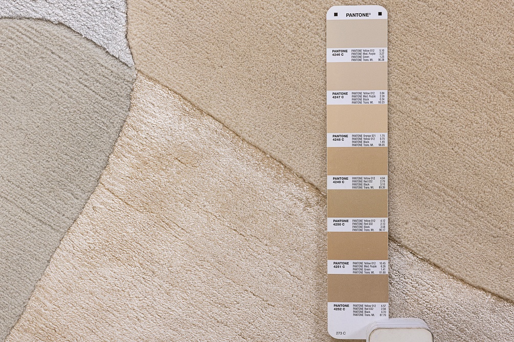 Индийский ковер из шерсти, шёлка и эвкалиптового шёлка «TECTONIC» D1-C3 11