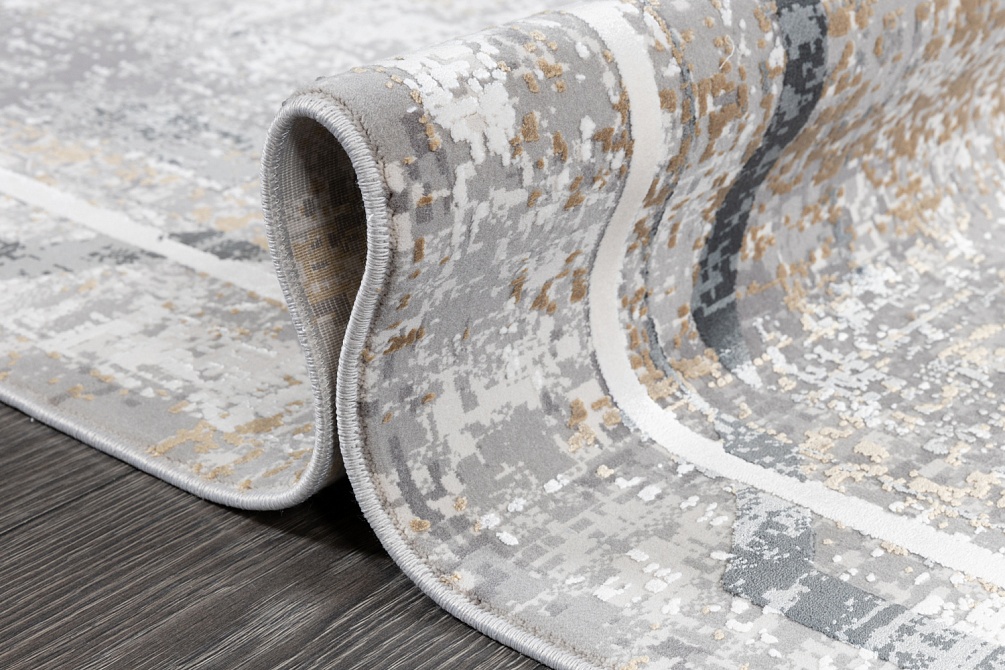 Турецкий ковер из эвкалиптового шёлка и акрила «VERSAİLLES PALACE» M460A-CREAM-DGRAY 8