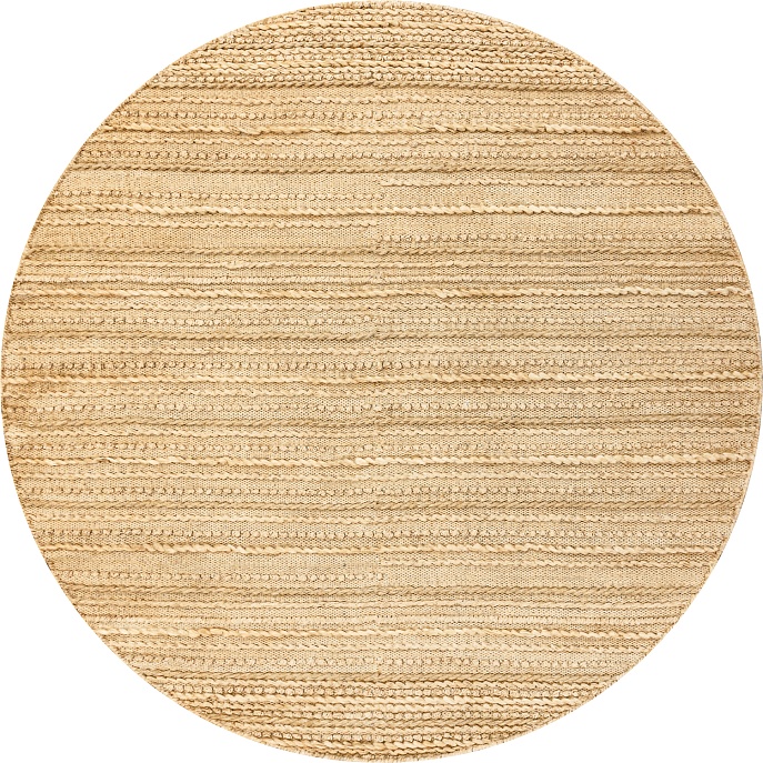 Индийский ковер из джута «JUTE MODERN» CHAMPAGNE-MARINE-2(Round) 1