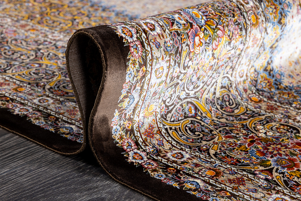 Иранский ковёр из шёлка и модала «MASTERPIECE QUM» 024-22-QUM MINA BROWN