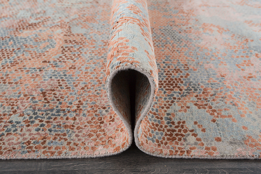 Индийский ковёр из шерсти и бамбукового шёлка «UNSTRING» SRB708-CGRY-CTAN