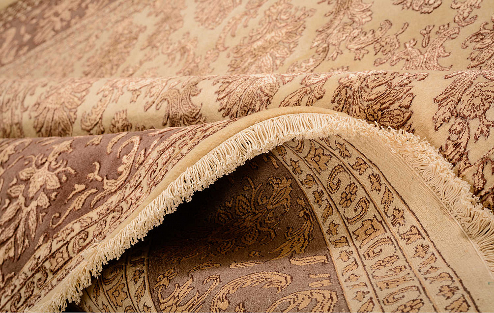 Индийский ковёр из шерсти и арт-шёлка «KING OF AGRA» RO131-CRE-COF2