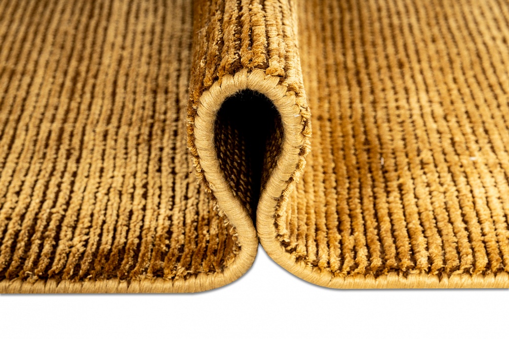 Индийский ковер из арт-шёлка и шерсти «MURUGAN» PLAIN-ANT-GLD-DC01/F033