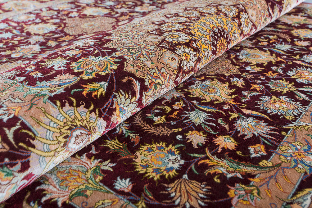 Иранский ковёр из шёлка «QOM» 12-398-IR