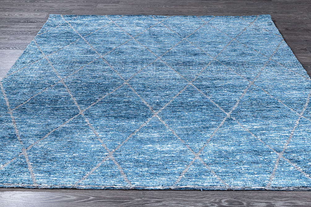 Индийский ковёр из полиэстера «MILTON» BLUE-GREY