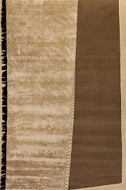 Индийский ковер из шерсти и бамбукового шёлка «VELVET MIRAGE» TANNERY BEIGE 1