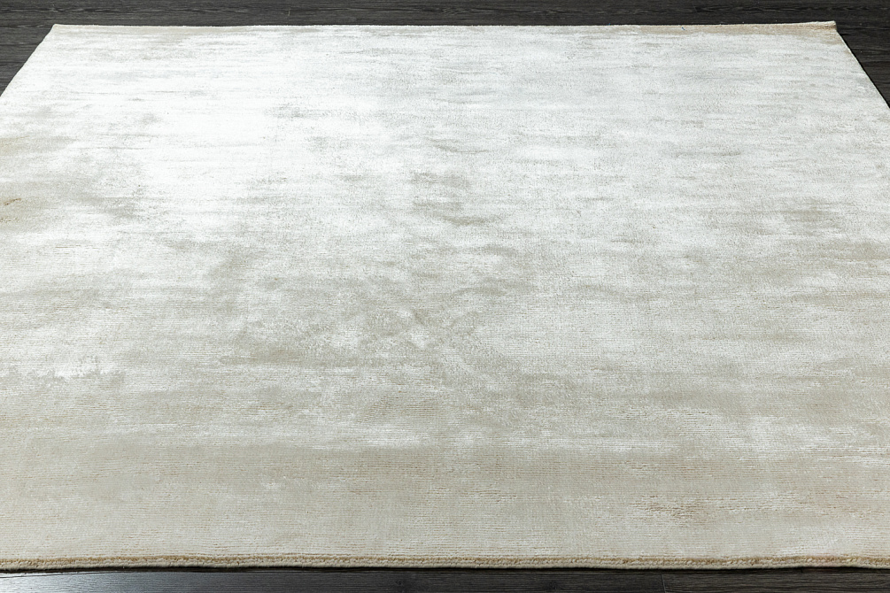 Индийский ковер из шерсти и арт-шёлка «MURUGAN HIGH PILE» PLAIN-SNOW