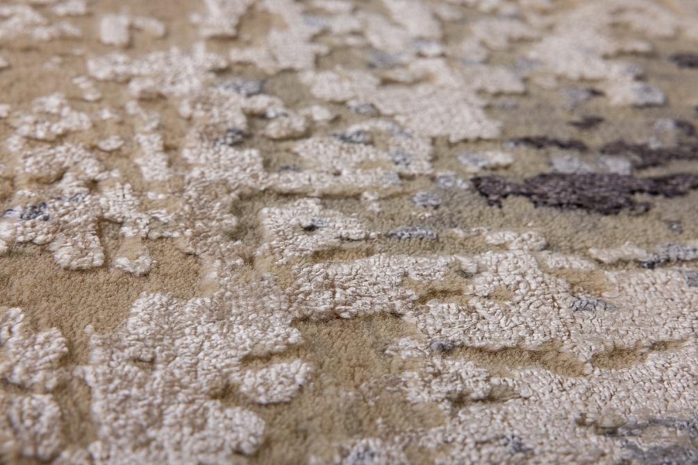 Индийский ковер из арт-шёлка и шерсти «SAN FRANCISCO» GOLD-LINES-1-BLACK