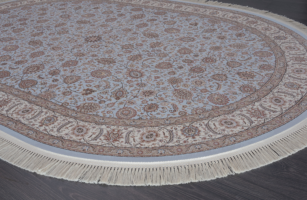 Бельгийский ковёр из бамбукового шёлка «PERSIAN SILK» IS010H-LBLU-PAST(Oval)