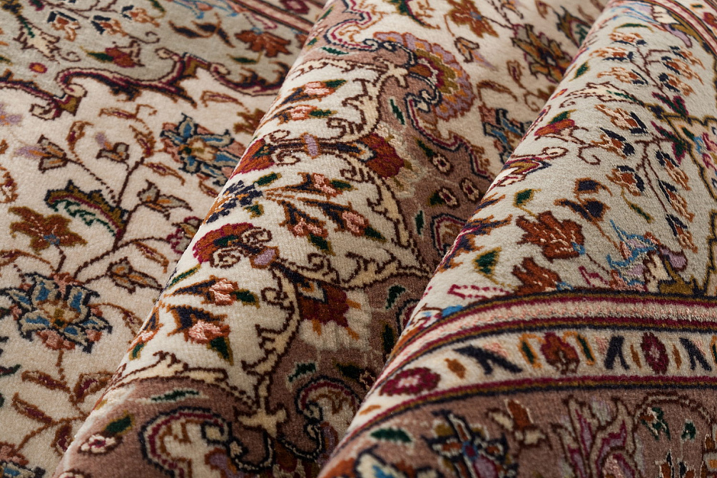 Иранский ковёр из шерсти и шёлка «TABRIZ-FLORAL» 801-4359/S-IR