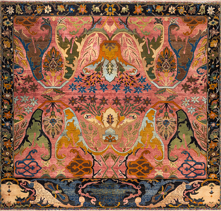 Индийский ковер из шерсти «ZIEGLER VINTAGE» AC228-PINK-MIX(246x234)