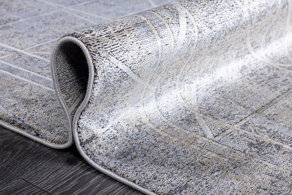 Турецкий ковёр из эвкалиптового шёлка и шёлка «SALVATORE APARTMENT» DY81C-HBDGRY-DBGE