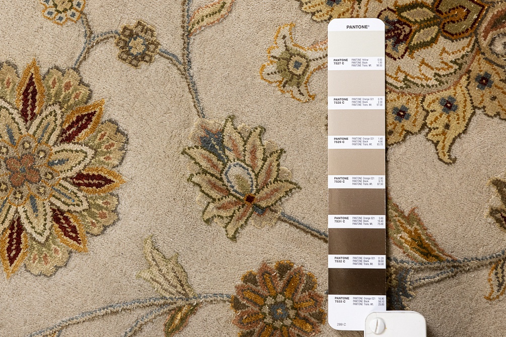 Индийский ковер из шерсти, шёлка и хлопка «AURORA 14/14» QNQ03-MIVR-LTAN 12