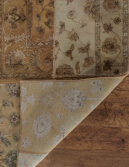 Индийский ковёр из шерсти и шёлка «PROVENANCE» PSK952-BGE-BGE