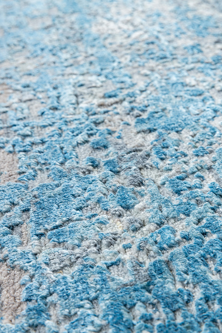 Индийский ковер из шерсти и шёлка «WEST HOLLYWOOD» PJ2103-BLUE-GREY