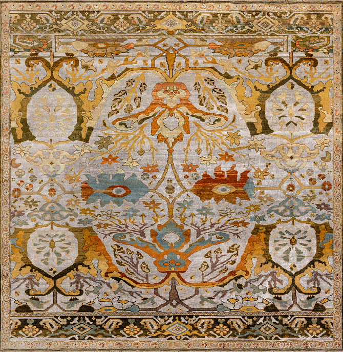 Индийский ковер из шерсти и хлопка «ZIEGLER VINTAGE» CAD7-GREY-MIX(275x280)