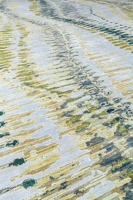 Индийский ковер из шёлка и шерсти «HOLLYWOOD ART» M218-GREEN