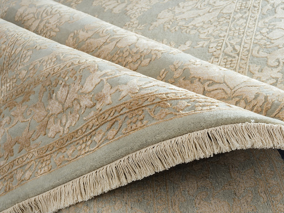 Индийский ковер из шерсти и арт-шёлка «KING OF AGRA» NO9N-LBLU-LBLU