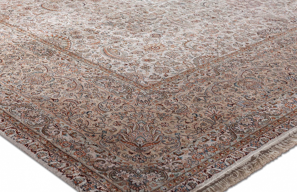 Индийский ковер из шёлка «KASHMIR SILK 24Х24» WC 2009 CREAM (367x493) 3