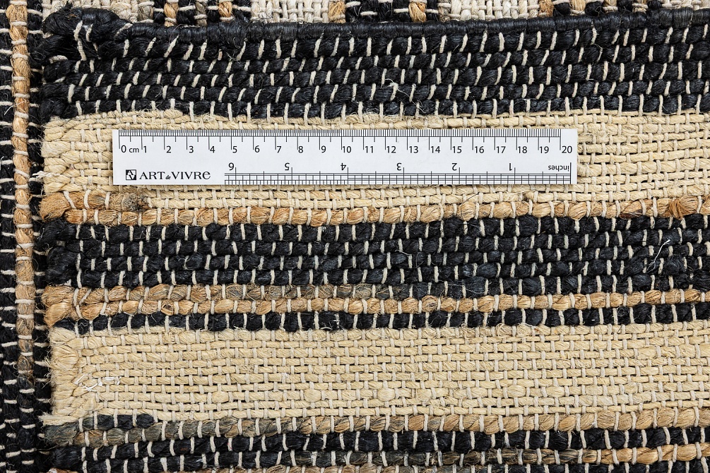 Индийский ковер из джута «JUTE» 1564-N.BLK-WHITE