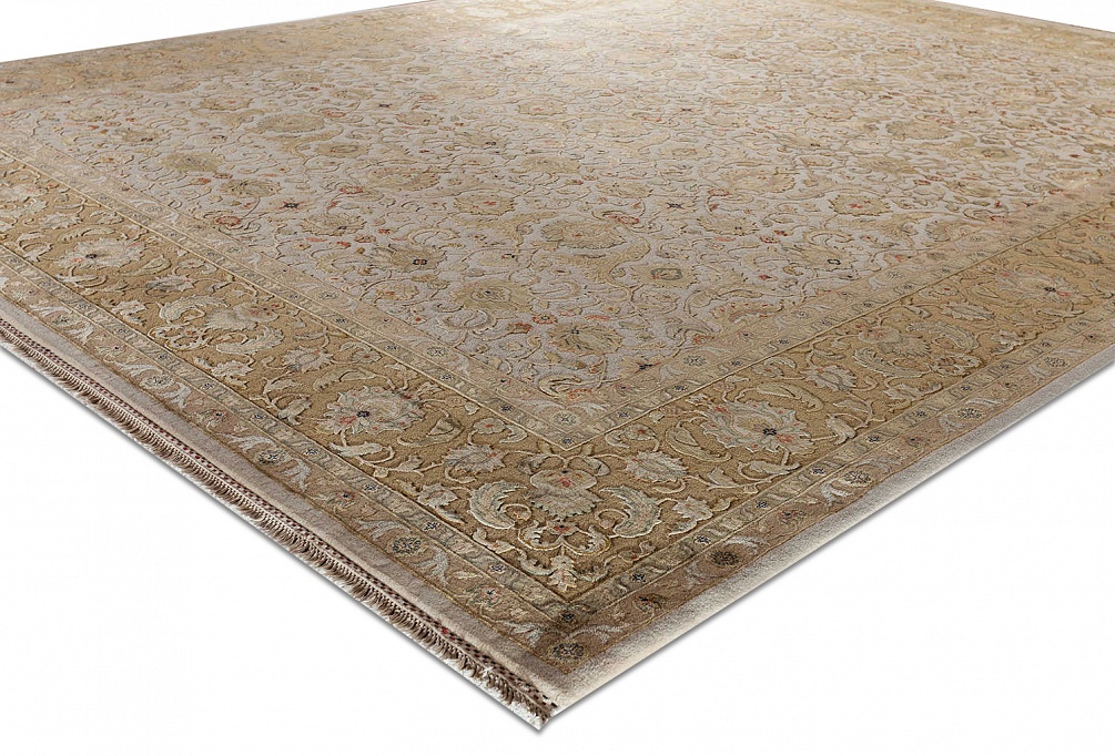 Индийский ковер из шерсти, шёлка и хлопка «AURORA 14/14» QNQ16-MIVR-RGLD 3