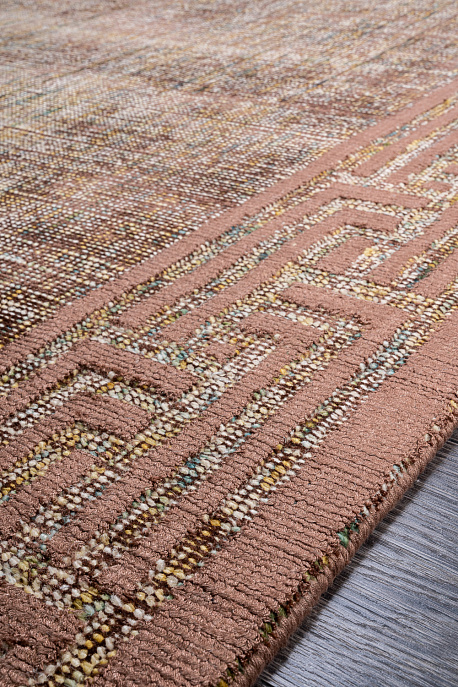 Индийский ковёр из шерсти и арт-шёлка «KONARK» 2021078-BRONZE
