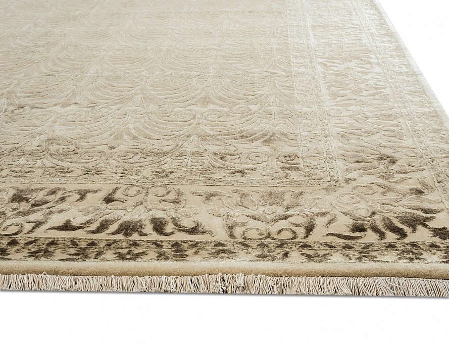 Индийский ковер из шерсти и арт-шёлка «KING OF AGRA» NO45-CRE-CRE