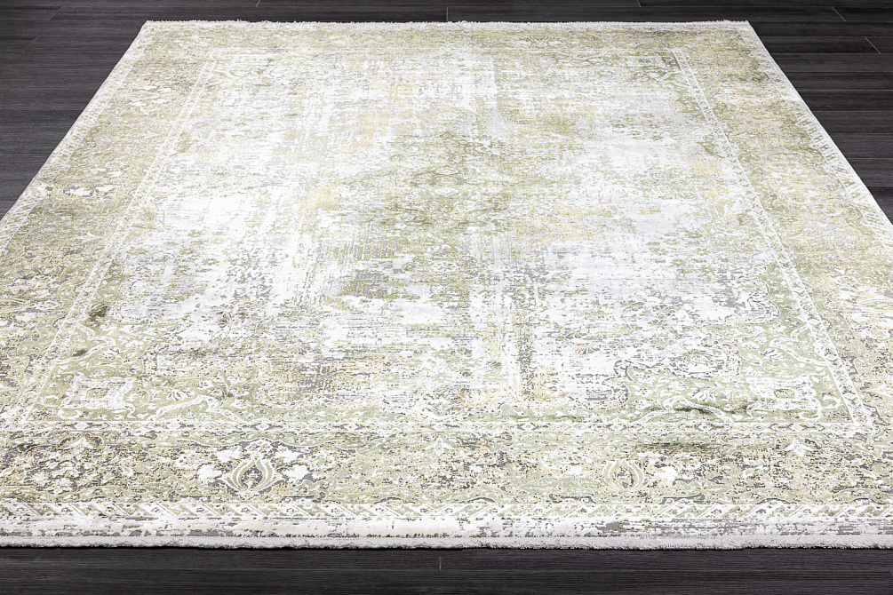 Турецкий ковёр из эвкалиптового шёлка и акрила «VERSAİLLES PALACE» M431D-CRE-LGRN