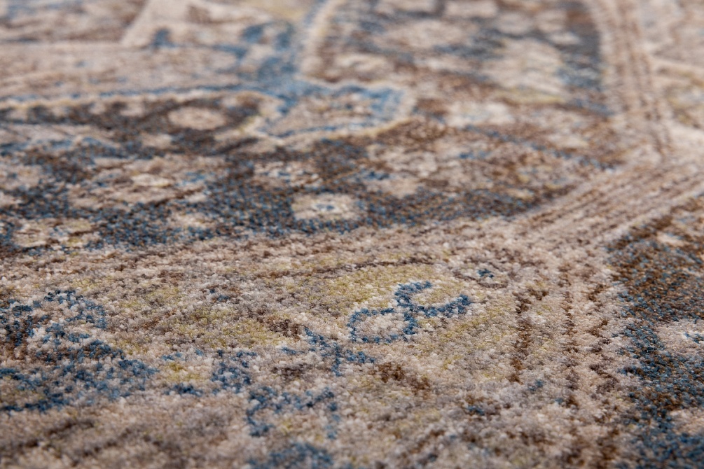 Турецкий ковер из полиэфирного шёлка «MYSTIC» 0658A-NAVY-BRN(Runner) 5
