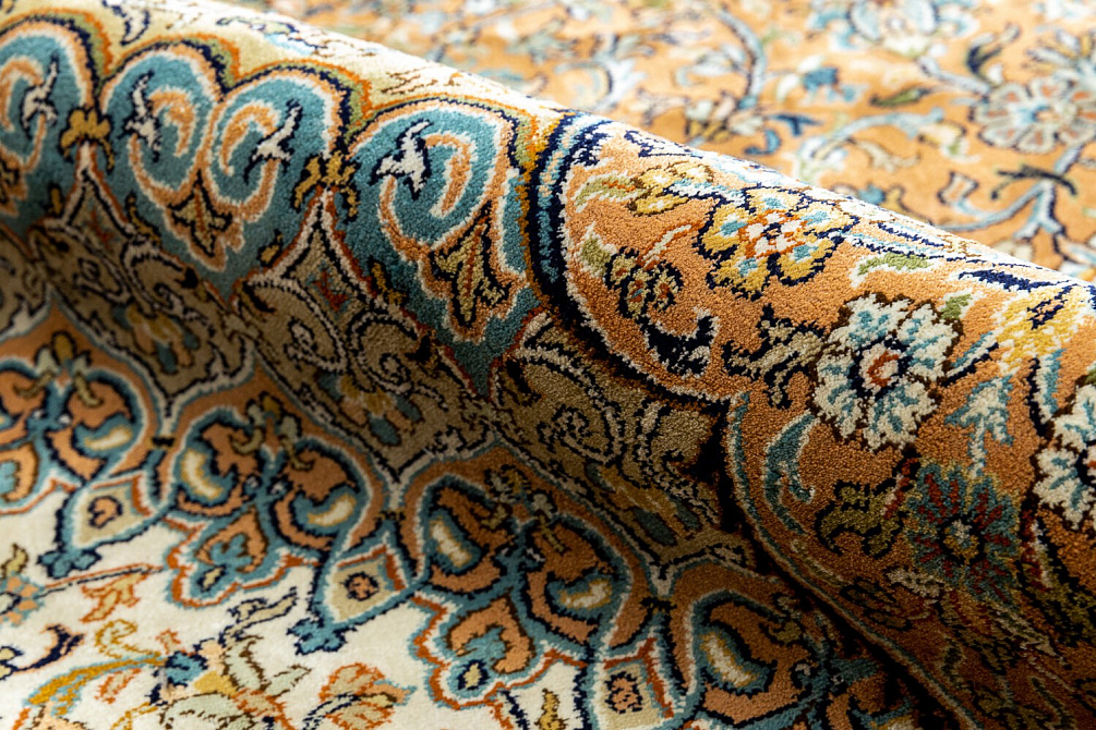 Индийский ковёр из шёлка «KASHMIR SILK 24Х24» CHARCH CREAM