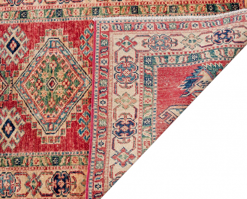 Пакистанский ковер из шерсти «KAZAK ROYAL» RED-BGE(80X243)