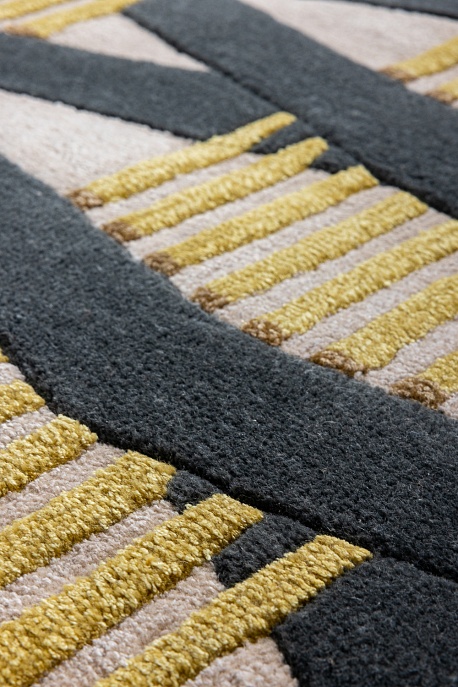 Индийский ковер из шерсти, арт-шёлка и хлопка «IRREGULAR» TOP9061-L.GRAY-L.GRAY 6