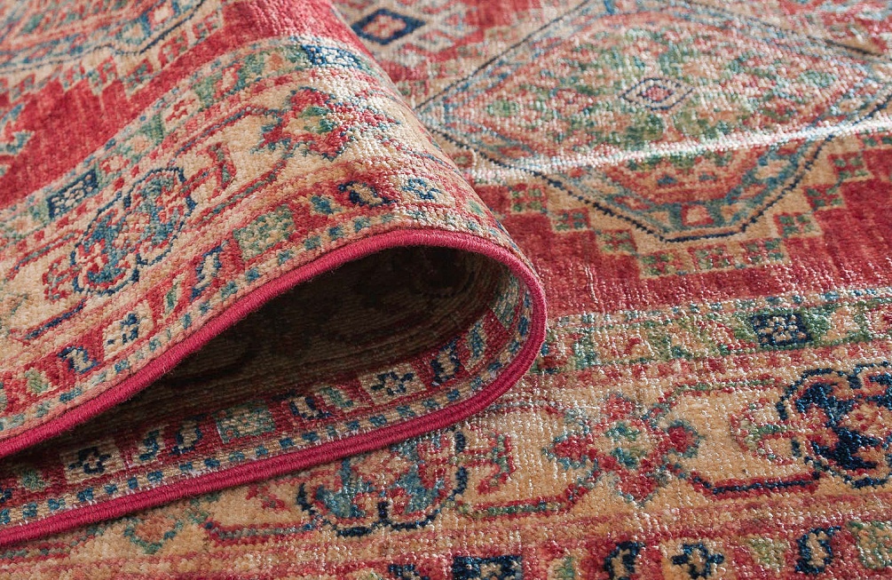 Пакистанский ковер из шерсти «KAZAK ROYAL» RED-BGE(80X243)