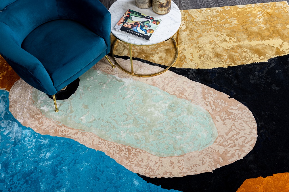 Индийский ковер из шерсти, арт-шёлка и хлопка «Art de Vivre by DETALI» design Irina Popova «ПРО СОН»