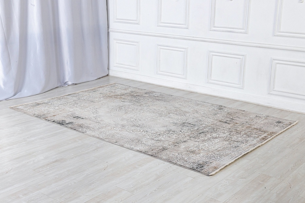 Турецкий ковер из эвкалиптового шёлка и акрила «SIRIUS» 1955-COK-GRI 3