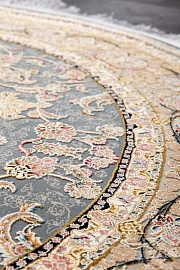 Иранский ковер из полиэфирного шёлка и акрила «ARMAN» AISAN-DBLU(Round) 5