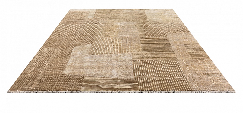 Индийский ковер из шерсти, шёлка и хлопка «HOLLYWOOD ART» CE6105-BROWN