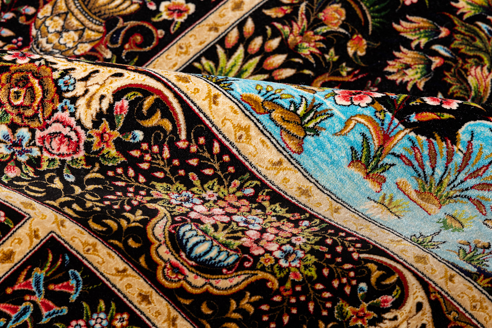 Иранский ковер из шёлка и модала «MASTERPIECE QUM» 008-24-GOLROKH-Q174