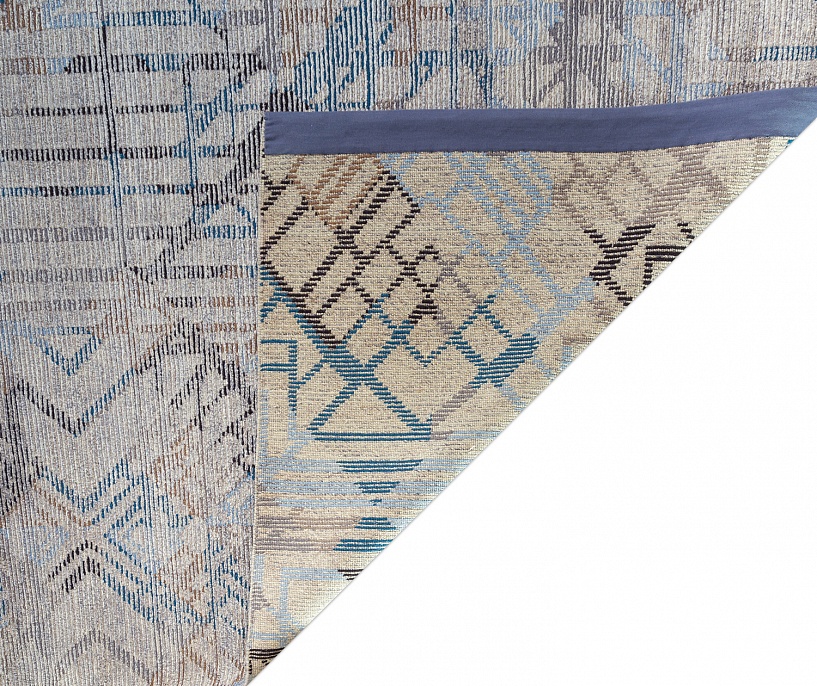 Непальский ковер из шерсти и шёлка «REVERS» C3282-G901