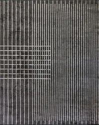 Турецкий ковер из хлопка, вискозы и акрила «CORAL» 3250-PLAID CHARCOAL - GREY 1