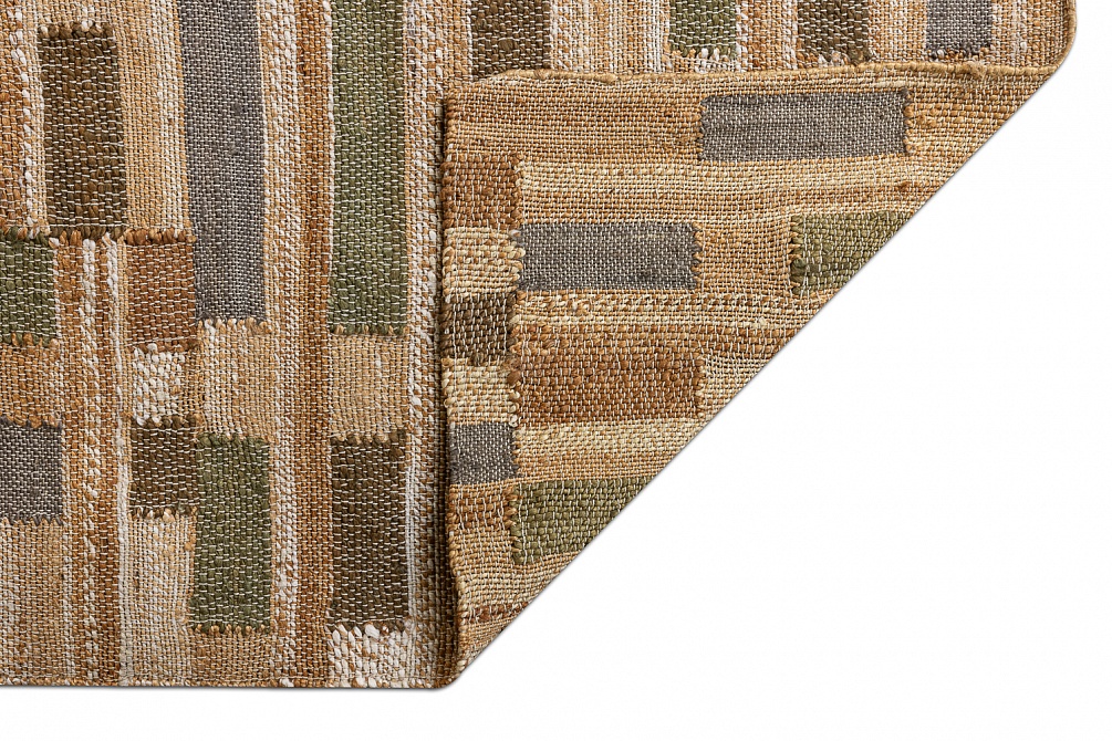 Индийский ковер из джута «JUTE» 1563-LT.BRN-N.WHITE-G.RUST