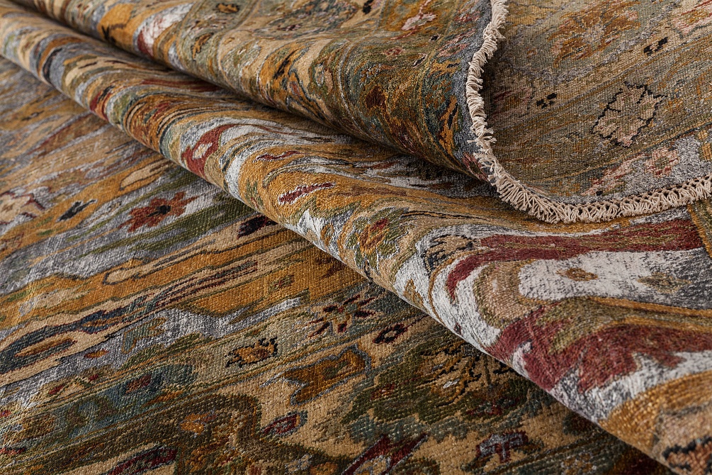 Индийский ковер из шерсти «ZIEGLER VINTAGE» AC107-GRY-CRE