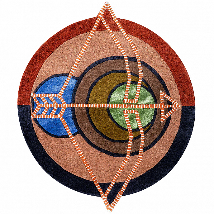 Индийский ковер из шерсти и арт-шёлка «TED BAKER» Zodiac Sagittarius 161905(Round)