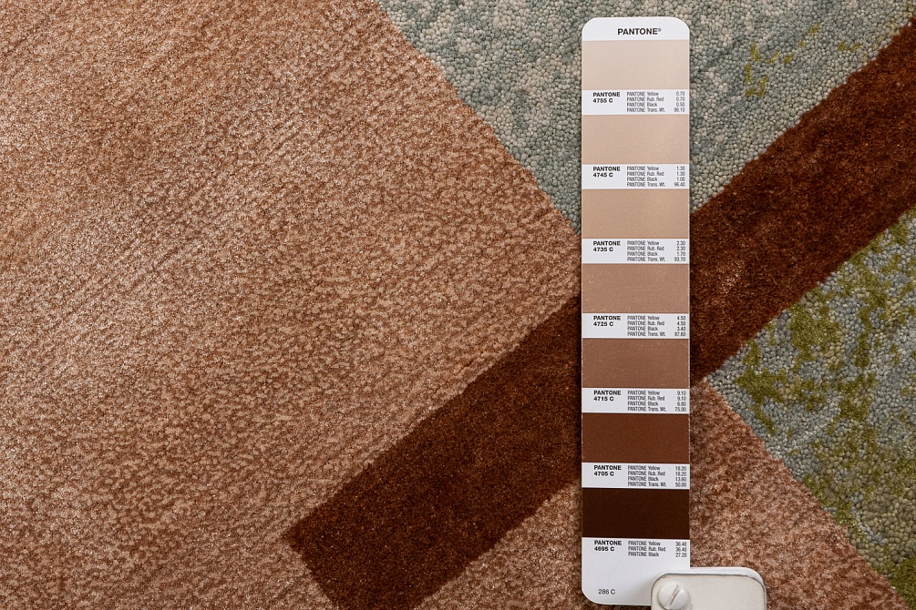 Индийский ковер из бамбукового шёлка, шерсти и хлопка «CHAOS THEORY» ESK369-CGREY-LTWIST 12